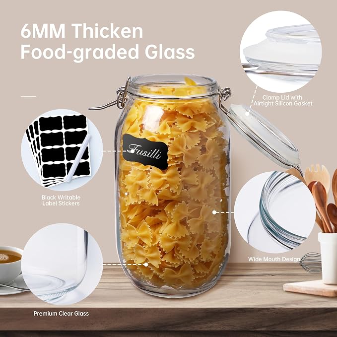 32 oz Wide Mouth Glass Jars - Image 3