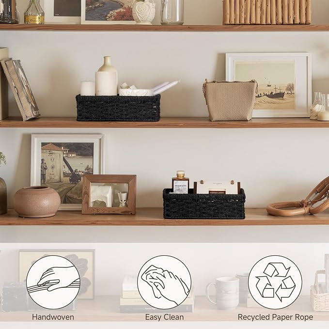 StorageWorks Small, Pantry Baskets, Wicker Storage Baskets - Image 5