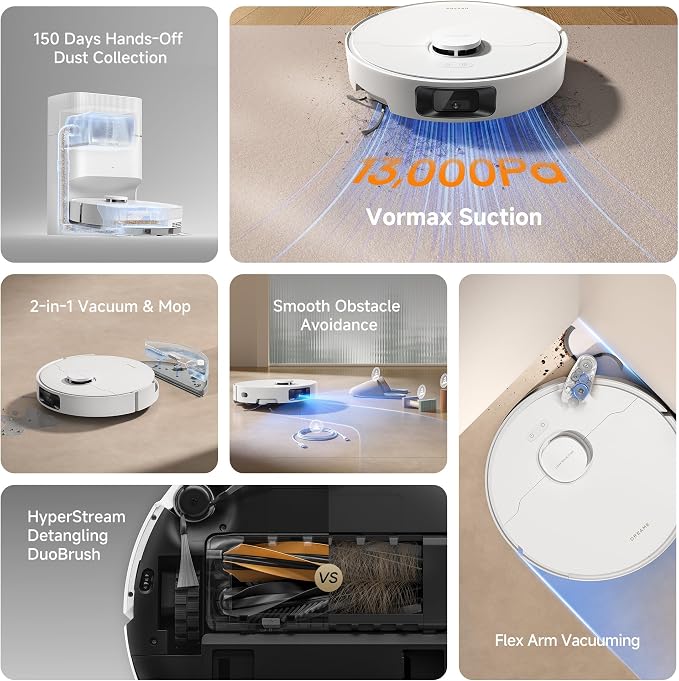 DREAME D20 Pro Plus Robot Vacuum, 000Pa Suction, DuoBrush - Image 10