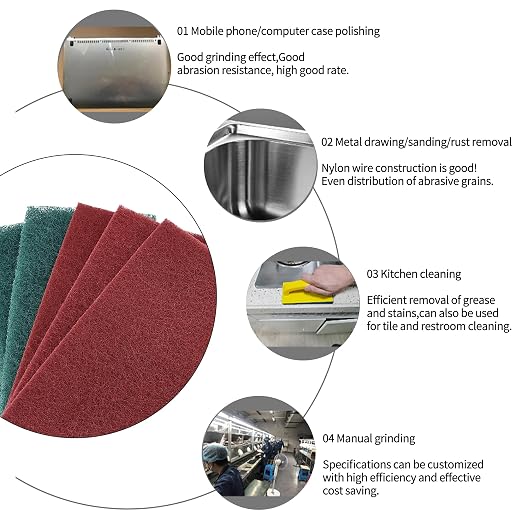 Scuff Pads - 10Pcs Scouring Pad 7447 - Very Fine Grade Hand Pads General - Image 2