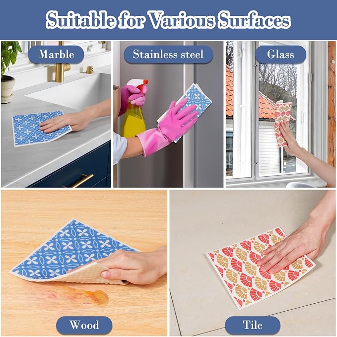 Lucomb 8 Pack Swedish Dishcloths - Image 6