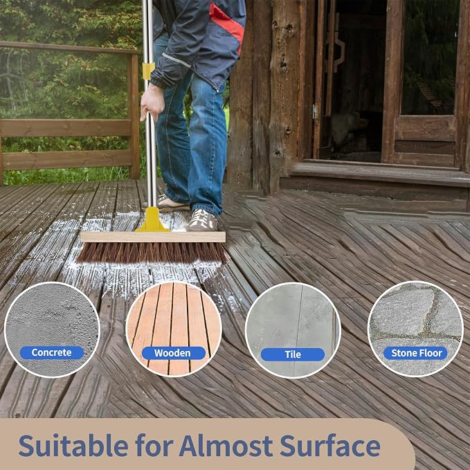 Floor Scrub Brush with Long Handle - Image 3
