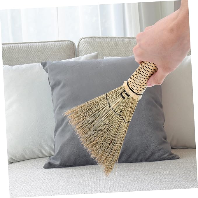 Small Corn Whisk Broom with Short Ergonomic Handle - Image 4