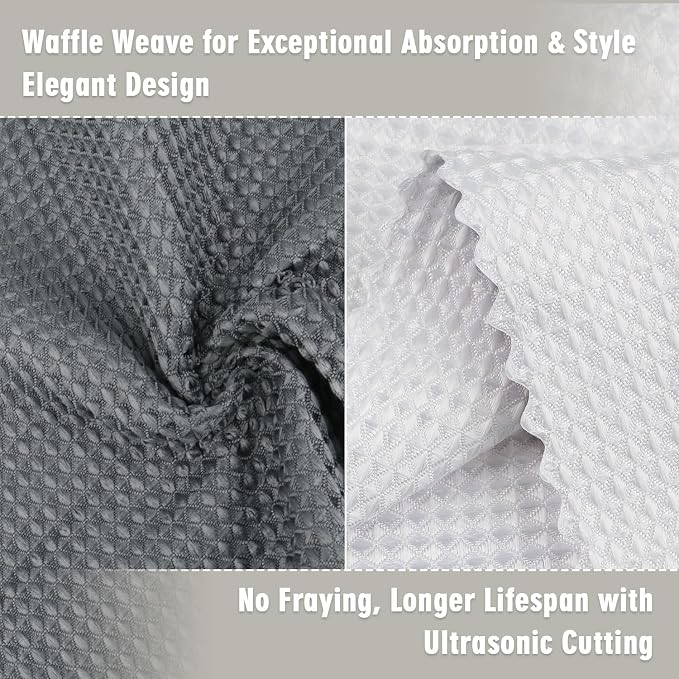 GLIMGLINT Waffle Weave Microfiber Towel, Lint Free Microfiber Cleaning Cloth - Image 2