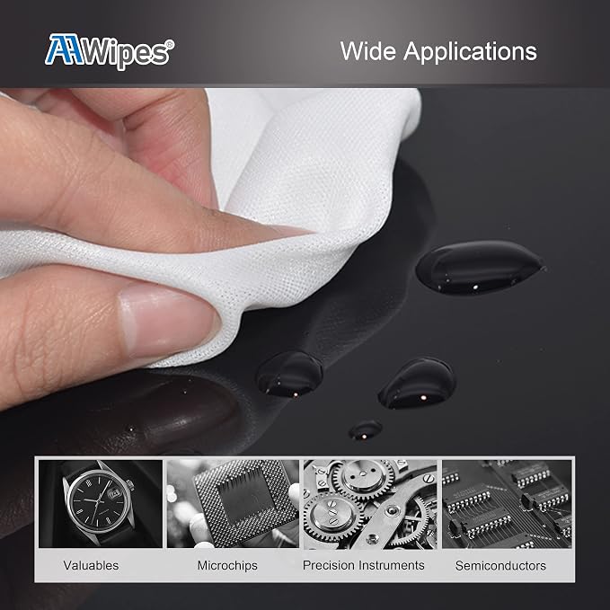 AAWipes Cleanroom Cloth Wipes 6"x6" Double Knit 100% Polyester Wipers Lint Free - Image 8