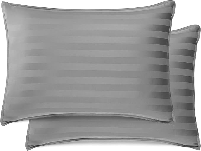 Pure Bamboo Full Sheets, Genuine 100% Organic Viscose Derived from Bamboo Bed Sheet Set, Luxuriously Soft & Cooling, Double Stitching, 2 Year Quality Promise (Full, Jacquard Stone)