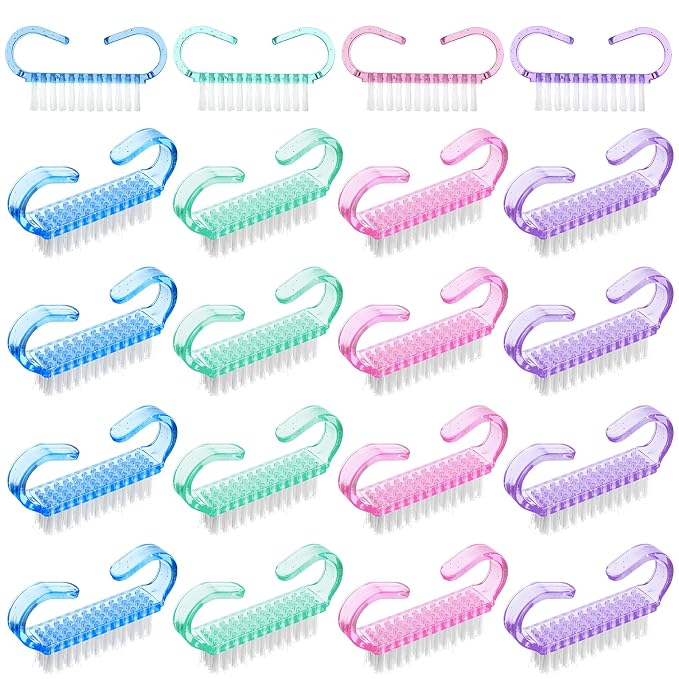 20Pcs Nail Cleaning Brush, Nylon Nail Cleaning Brush, Handle Grip Nail Brush by Unknown