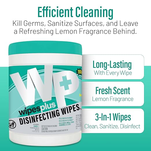 WIPESPLUS Disinfecting Surface Wipes Canister Bleach Free - Image 5