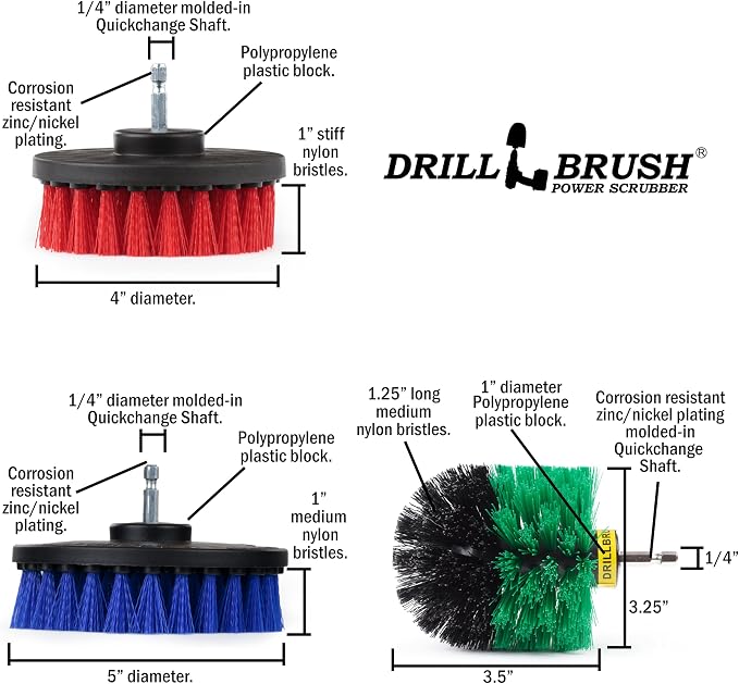 Variety Multi-Pack Drill Brush Attachments - Image 6