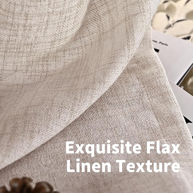 YoungsTex Cafe Linen Curtains 36 Inch Length - Image 4