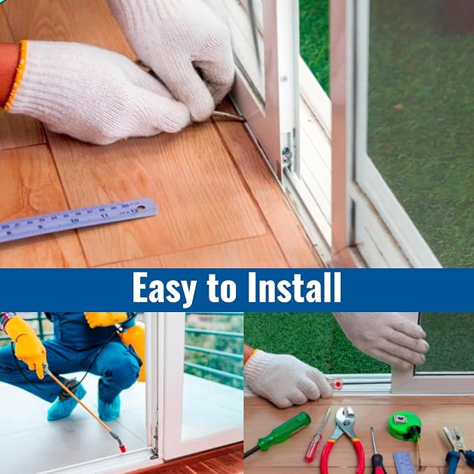 KC Hardware Vinyl Sliding Screen Door Track, Sliding Door Bottom Track - Image 4
