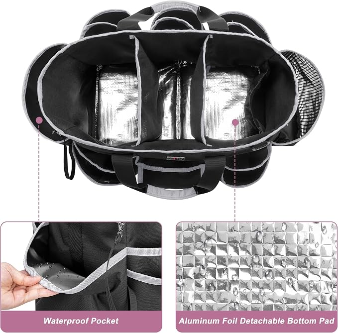 LoDrid Cleaning Caddy Bag with Handle and Shoulder Strap, Cleaning Supplies - Image 3