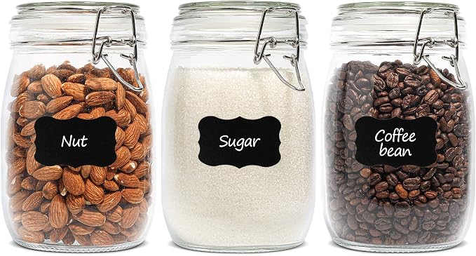 ComSaf Airtight Glass Canister Set of 3 by ComSaf