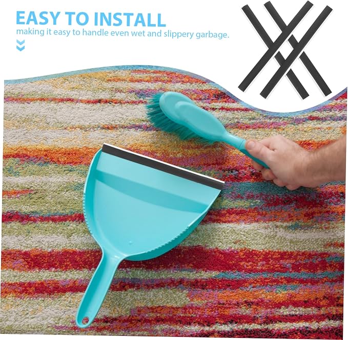 Milisten 4pcs Rubber Dustpan Lips Replacement Edge Strips - Image 8