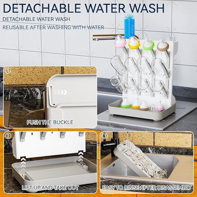 Baby Bottle Drying Rack: Large Vertical Bottle Dryer Rack Holder - Image 3