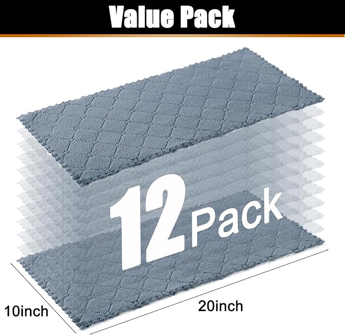 Mordimy 12 Pack Kitchen Towels, Super Soft and Absorbent Dish Towels, Coral - Image 5
