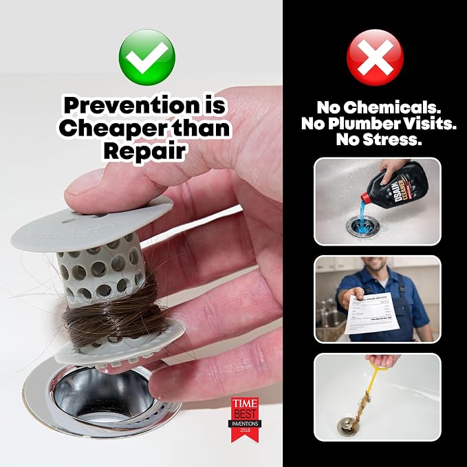 TubShroom Bathtub Drain Hair Catcher – in-Drain Tub Strainer & Clog Prevention - Image 6