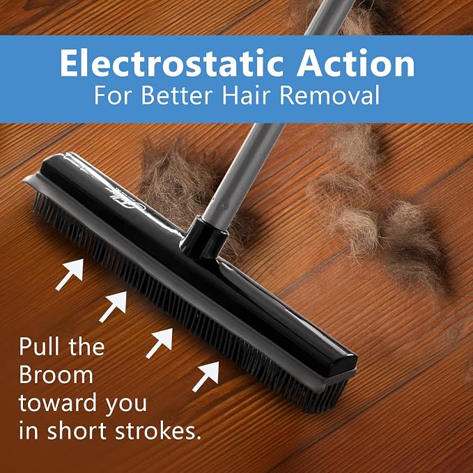 Fuller Brush Rubber Broom – for Carpets Floors Stairs Upholstery – - Image 2