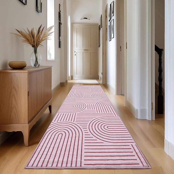 Modern Rug 2x6 Runners for Hallways, Abstract Kitchen Runner Rugs Non Slip Bath - Image 8