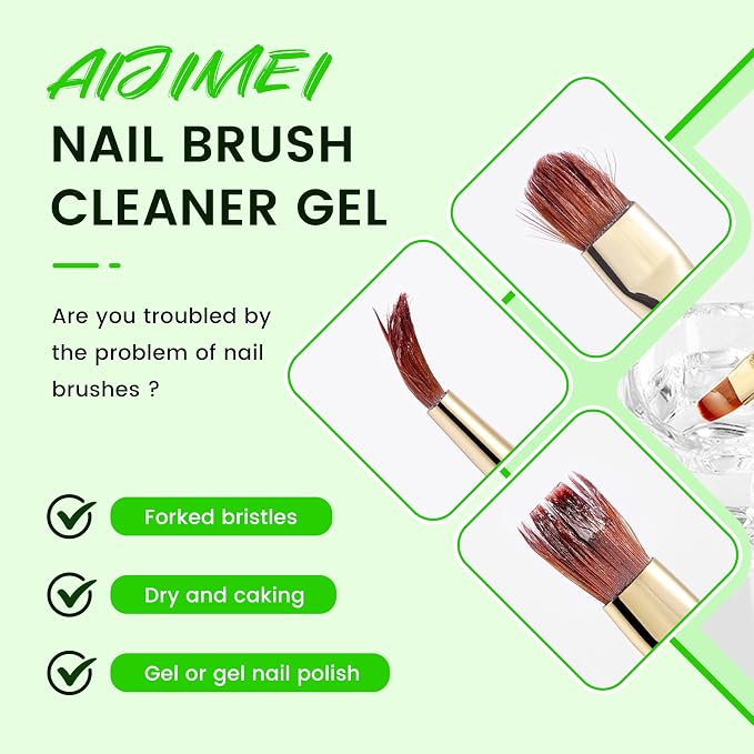 AIJIMEI Nail Brush Cleaner 120ml Acrylic Nail Brush Cleaner kit - Image 4