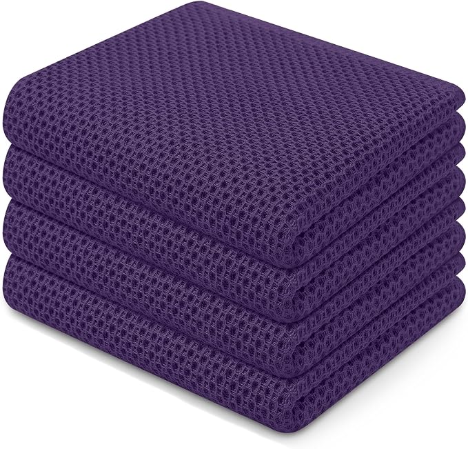 Homaxy 100% Cotton Waffle Weave Kitchen Dish Towels, Ultra Soft Absorbent Quick by Homaxy