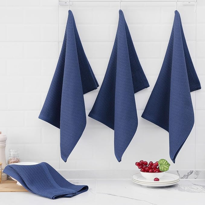 Homaxy 100% Cotton Oversized Waffle Weave Kitchen Dish Towels, Ultra Soft - Image 6