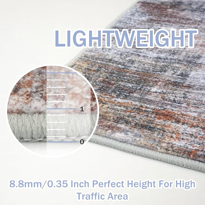 IOHOUZE Abstract Runner Rug 2x8 Ft Washable Runners - Image 5