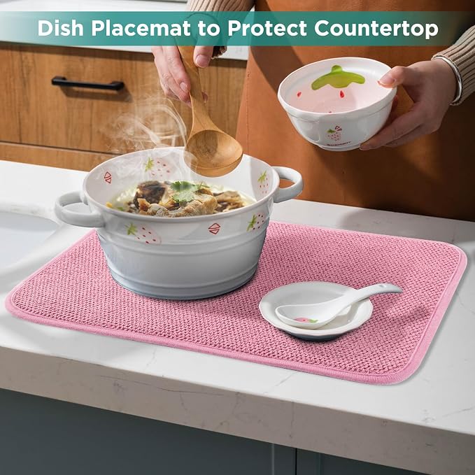 Microfiber Dish Drying Mat, Super Absorbent Kitchen Dish Drying Pad - Image 6