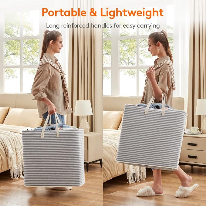 Lifewit 3 Pack Laundry Hamper Large Collapsible Laundry Baskets, Freestanding - Image 4