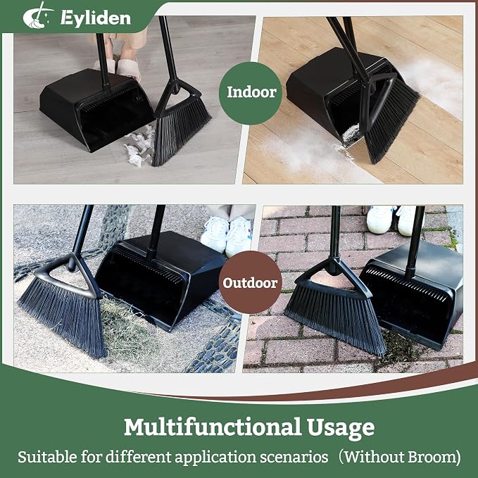 Eyliden Commercial Broom and Dustpan Set, - Image 2