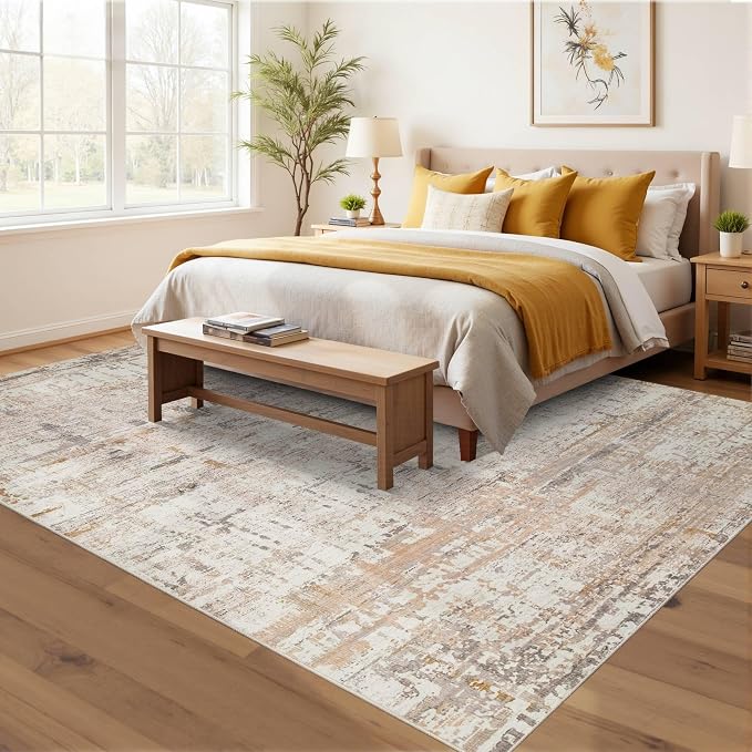 5x7 Area Rugs for Bedroom Living Room, Non-Slip Washable Modern Neutral - Image 2
