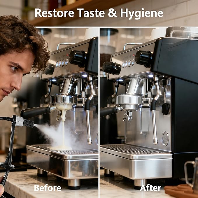 Coffee Machine Steam Brush, 36 Inch Silicone Hose Espresso Steam Wand Cleaning - Image 2