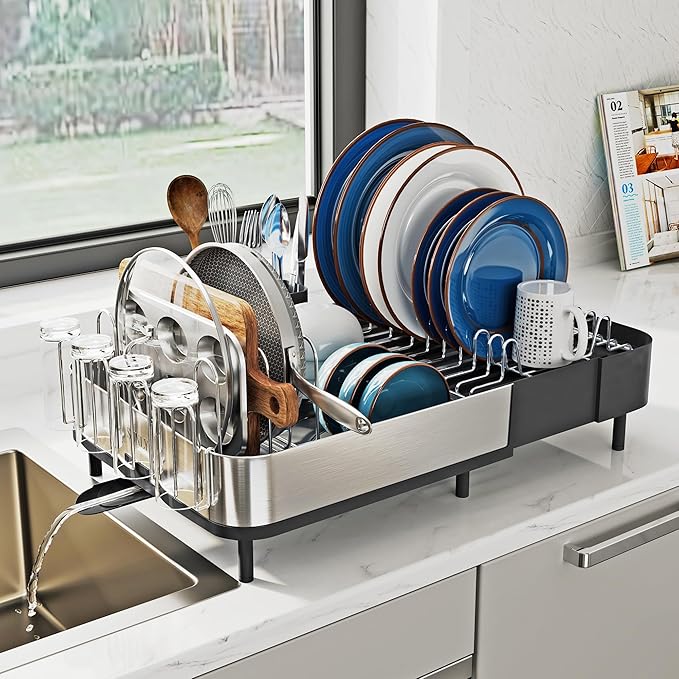 SUNLY Expandable Dish Drying Rack, Versatile Brackets by SUNLYHOME