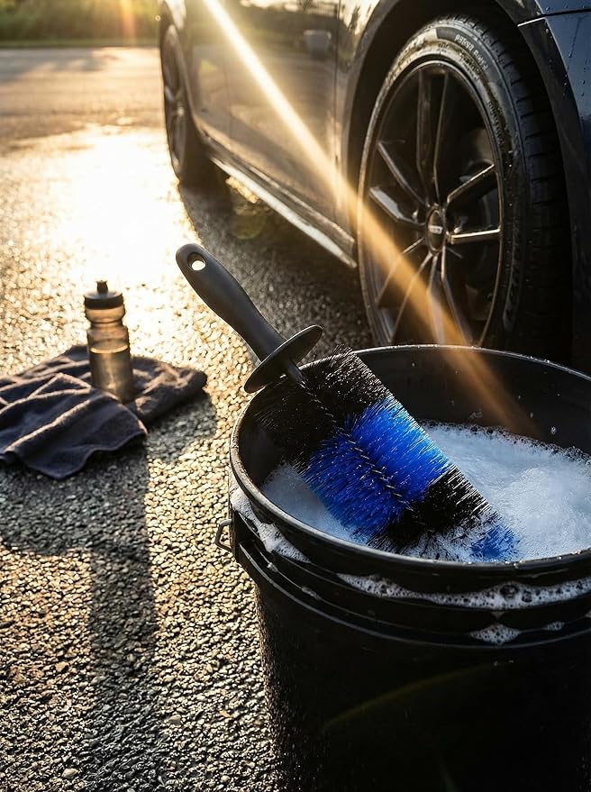 TAKAVU Master Wheel & Tire Brush, Easy Reach Wheel and Rim Detailing Brush Long - Image 9