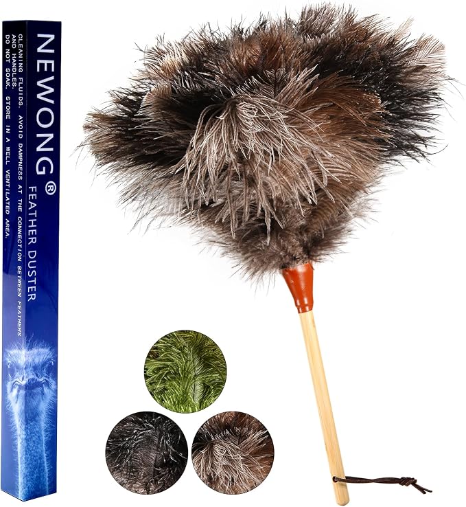 Natural Good Ostrich Feather Duster by NEWONG