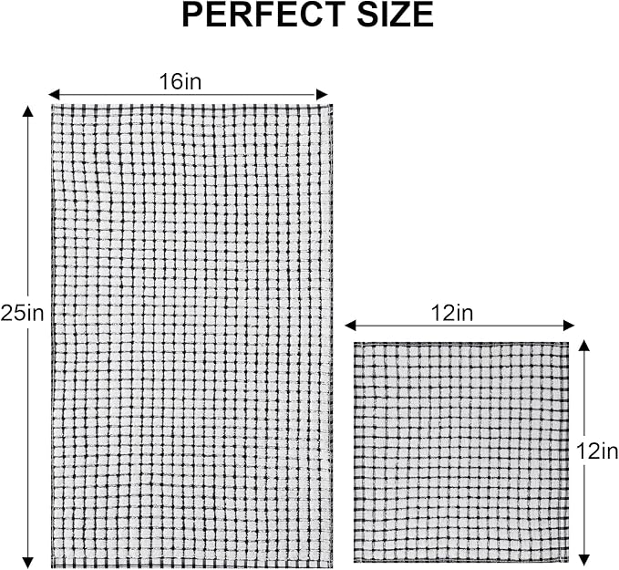 Kitinjoy Cotton 16 Pack Kitchen Towels and Dishcloths Sets, 16 x 25 Inch & 12 X - Image 6