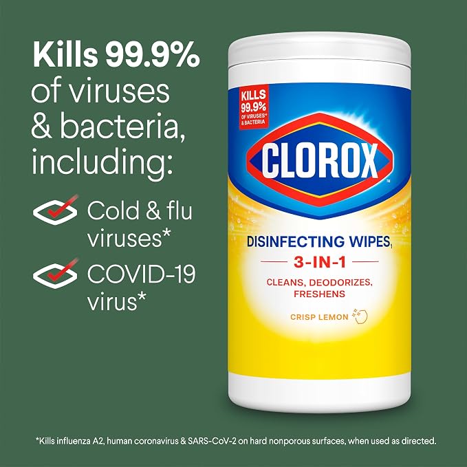 Clorox Disinfecting Cleaning Wipes, Bleach Free, Crisp Lemon - Image 6