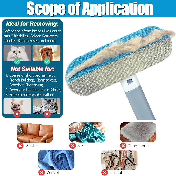 Pet Hair Removal Tool, Dog and Cat Hair Remover - Image 5