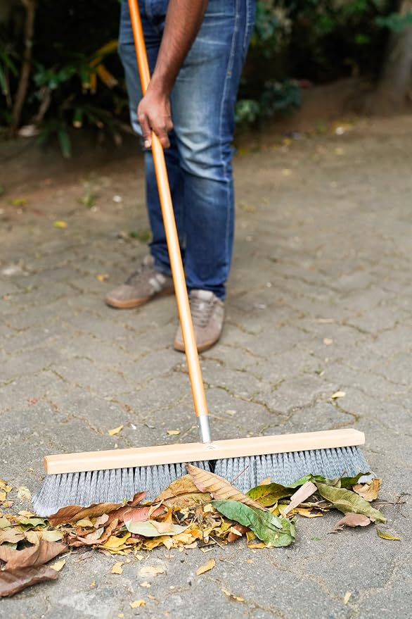 24" Grey Flagged Push Broom - Image 8