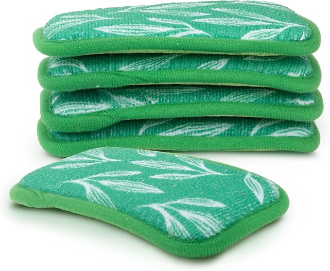Simplified 5-Pack Scrub & Wipe 2-in-1 Dishwashing Sponges by Simplified