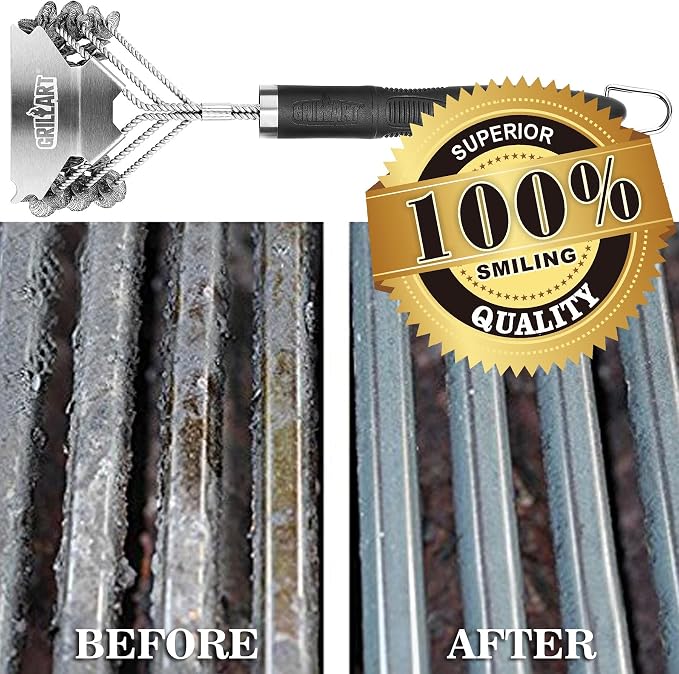 Grill Brush and Scraper Bristle Free – Safe BBQ Brush - Image 7