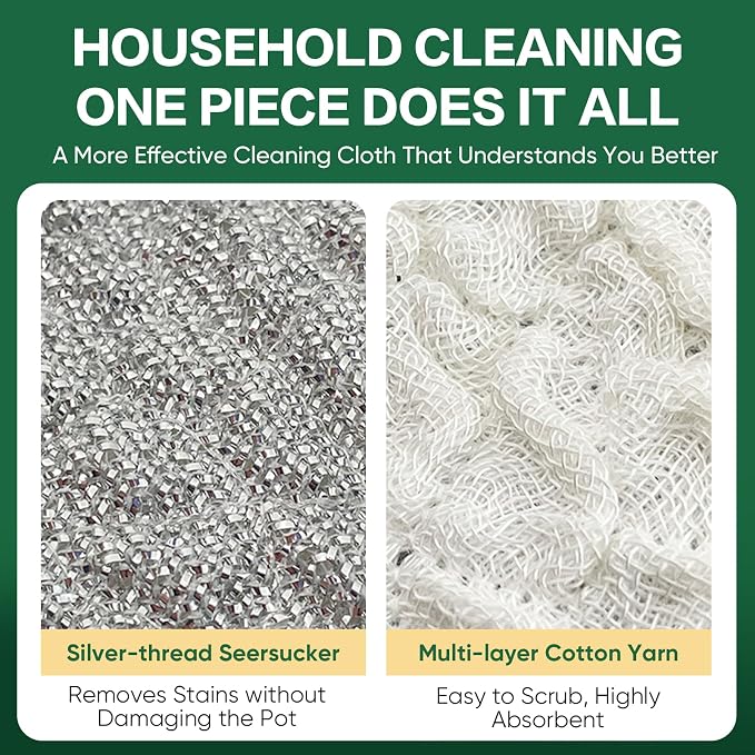 18 PCS Five-Layer Non-Scratch Multipurpose Steel Wire Dishcloths, Reusable - Image 2