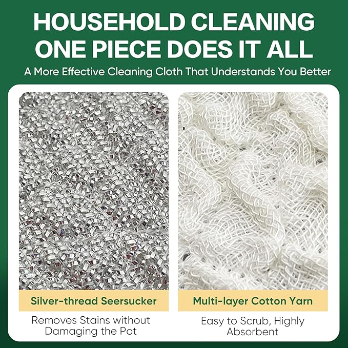 12 PCS Five-Layer Non-Scratch Multipurpose Steel Wire Dishcloths, Reusable - Image 2