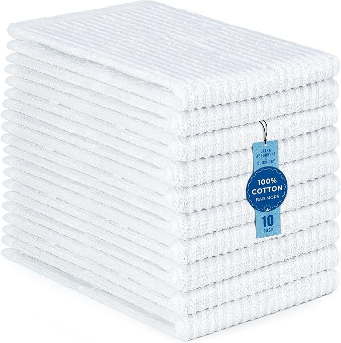 DecorRack 10 Pack 100% Cotton Cleaning Dish Towels by DecorRack