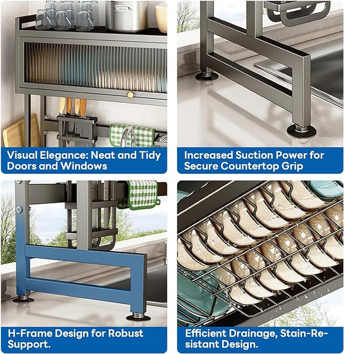 Over the Sink Dish Drainer Drying Rack 3 Tier Over Sink Dish rack - Image 4