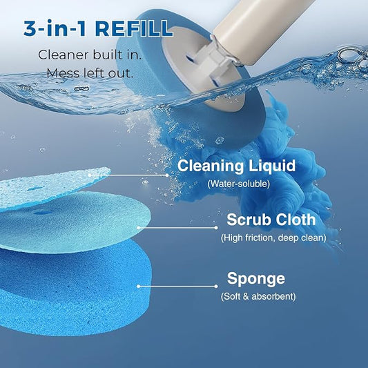 Electric Toilet Brush and Holder Set, 2025 New 4-in-1 Disposable Scrub Kit - Image 2