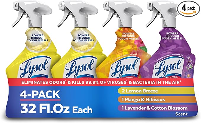 Lysol All Purpose Cleaner Spray, Kitchen & Bathroom Cleaner, Lemon Breeze by Lysol