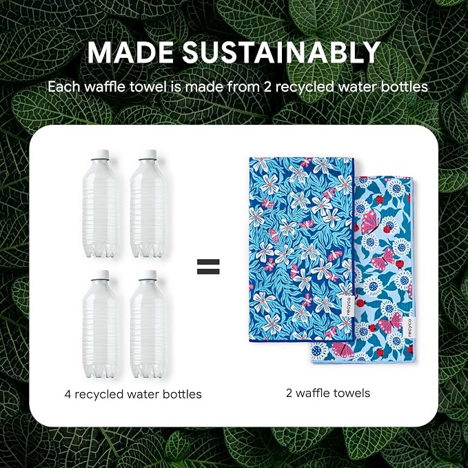 RECYCO Waffle Kitchen Towel Set of 2 - Image 6