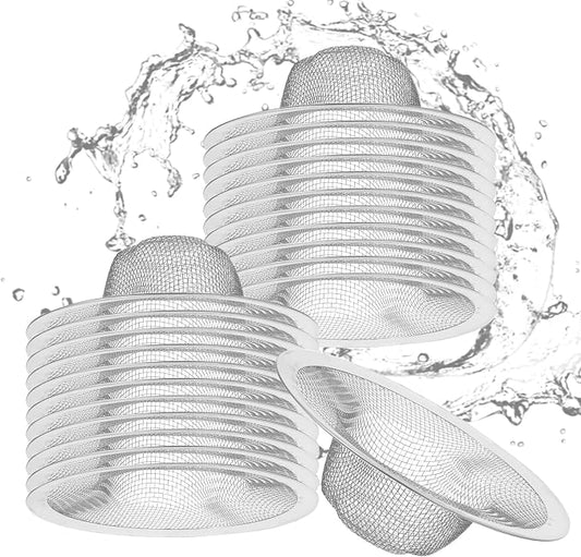 40pcs 4.5" Mesh Sink Strainer for Kitchen, Stainless Steel Mesh Sink Drain by HOFURME