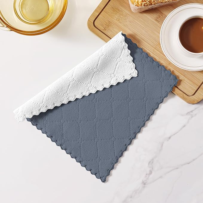 Homaxy 12 Pack Kitchen Cloths Dish Towels, Super Soft and Absorbent Dish Cloths - Image 7